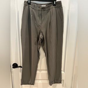 Green skinny ankle trousers